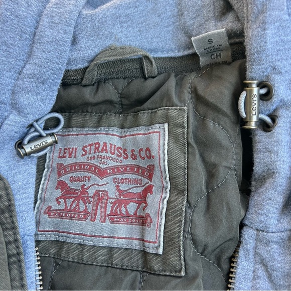Levi's Cotton Quilt-Lined Detachable Hoodie Jacket Men’s Size Small - Picture 11 of 11